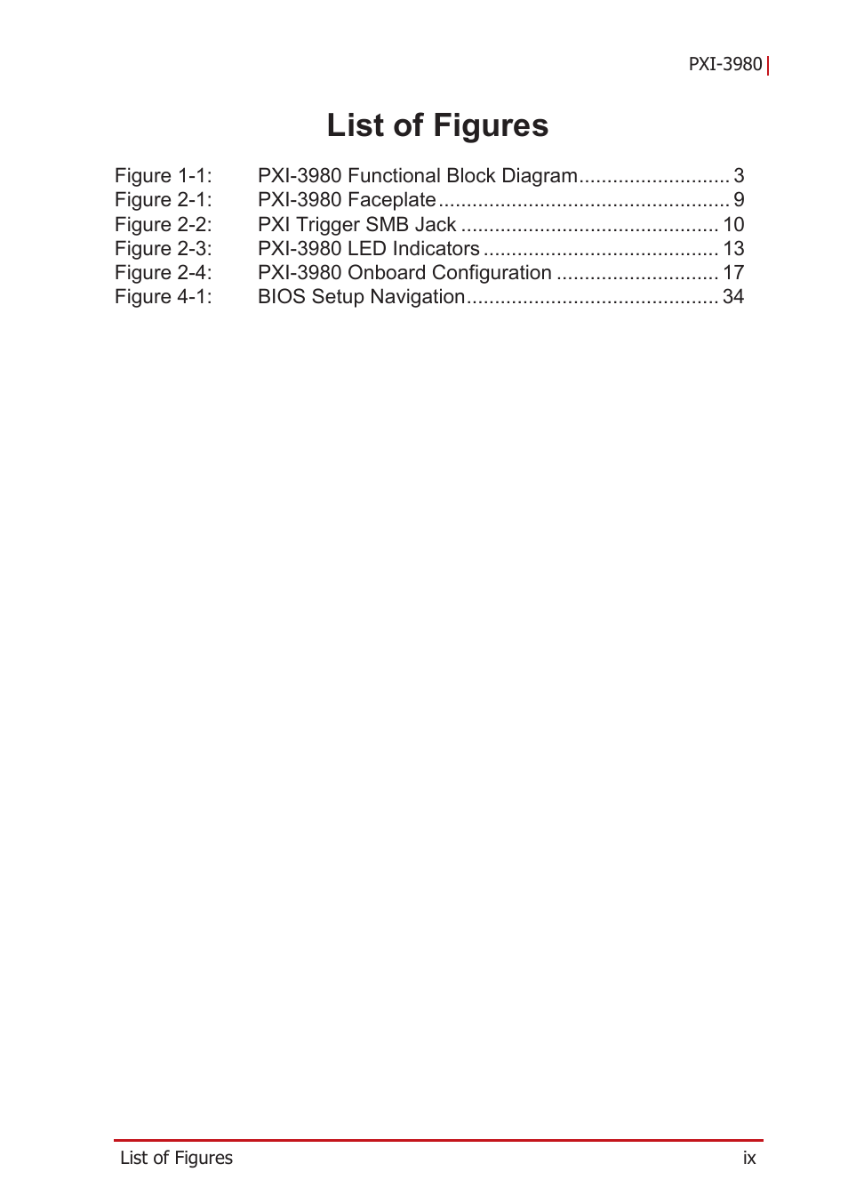 List of figures | ADLINK PXI-3980 User Manual | Page 9 / 70