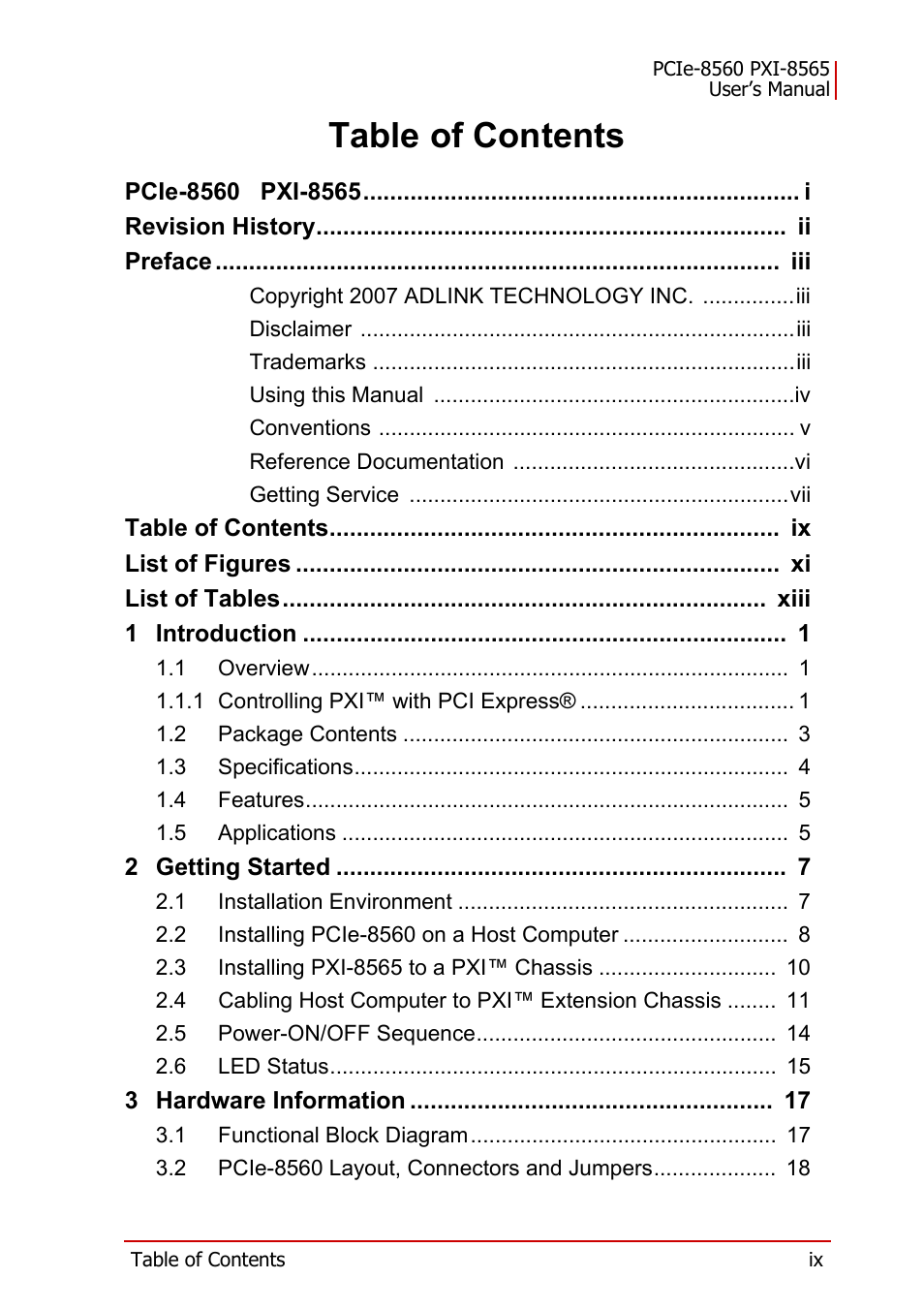 ADLINK PXI-8565 User Manual | Page 9 / 46