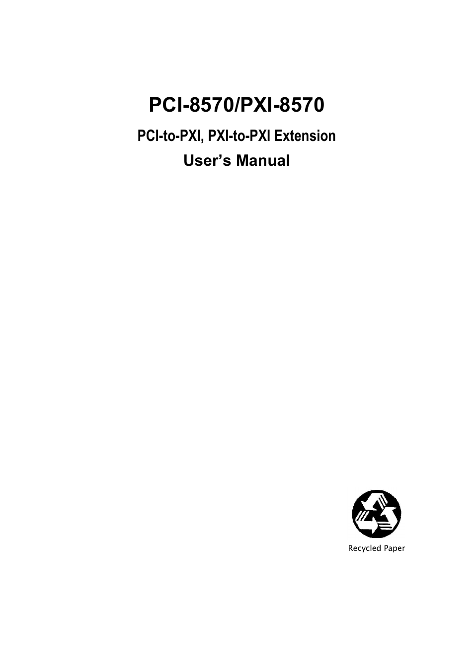 ADLINK PXI-8570 User Manual | 23 pages