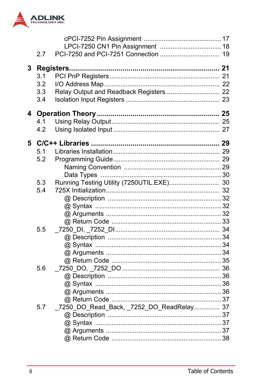 ADLINK cPCI-7252 User Manual | Page 6 / 56