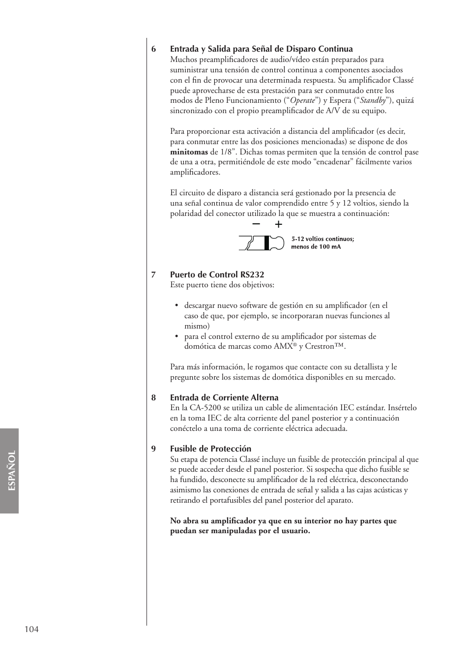 Classe Audio CA-5200 User Manual | Page 104 / 136