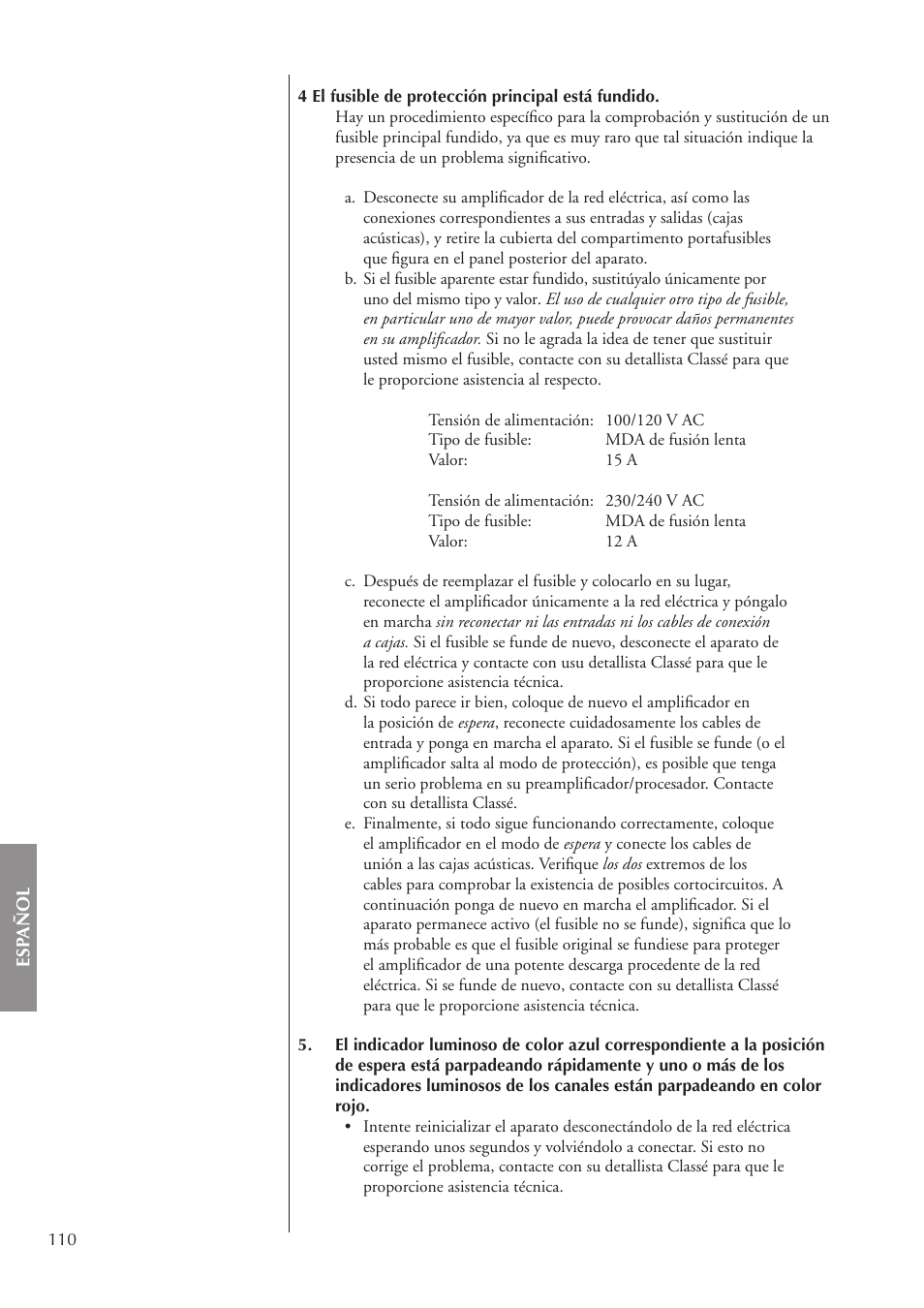 Classe Audio CA-5200 User Manual | Page 110 / 136