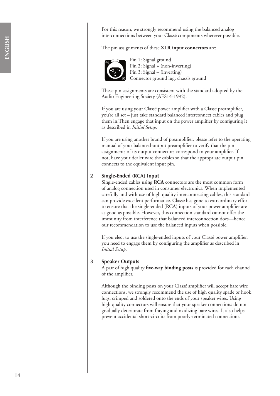 Classe Audio CA-5200 User Manual | Page 14 / 136