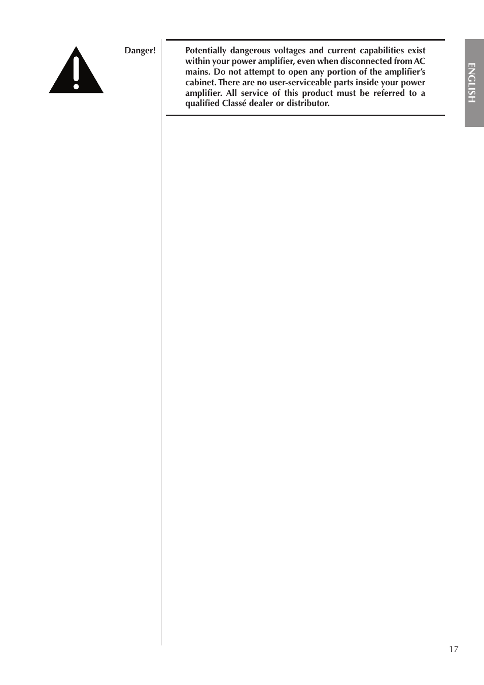 Classe Audio CA-5200 User Manual | Page 17 / 136