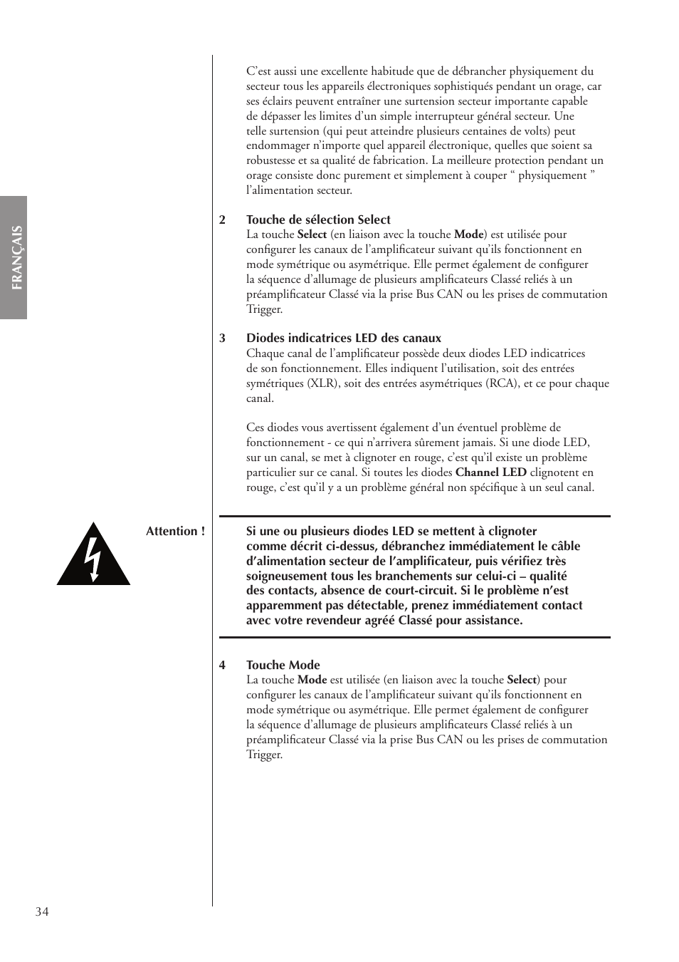 Classe Audio CA-5200 User Manual | Page 34 / 136