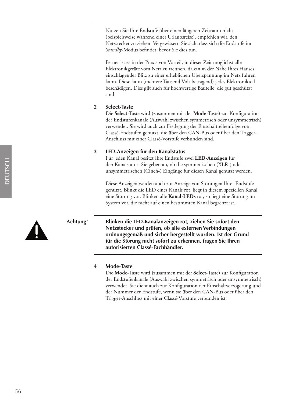 Classe Audio CA-5200 User Manual | Page 56 / 136
