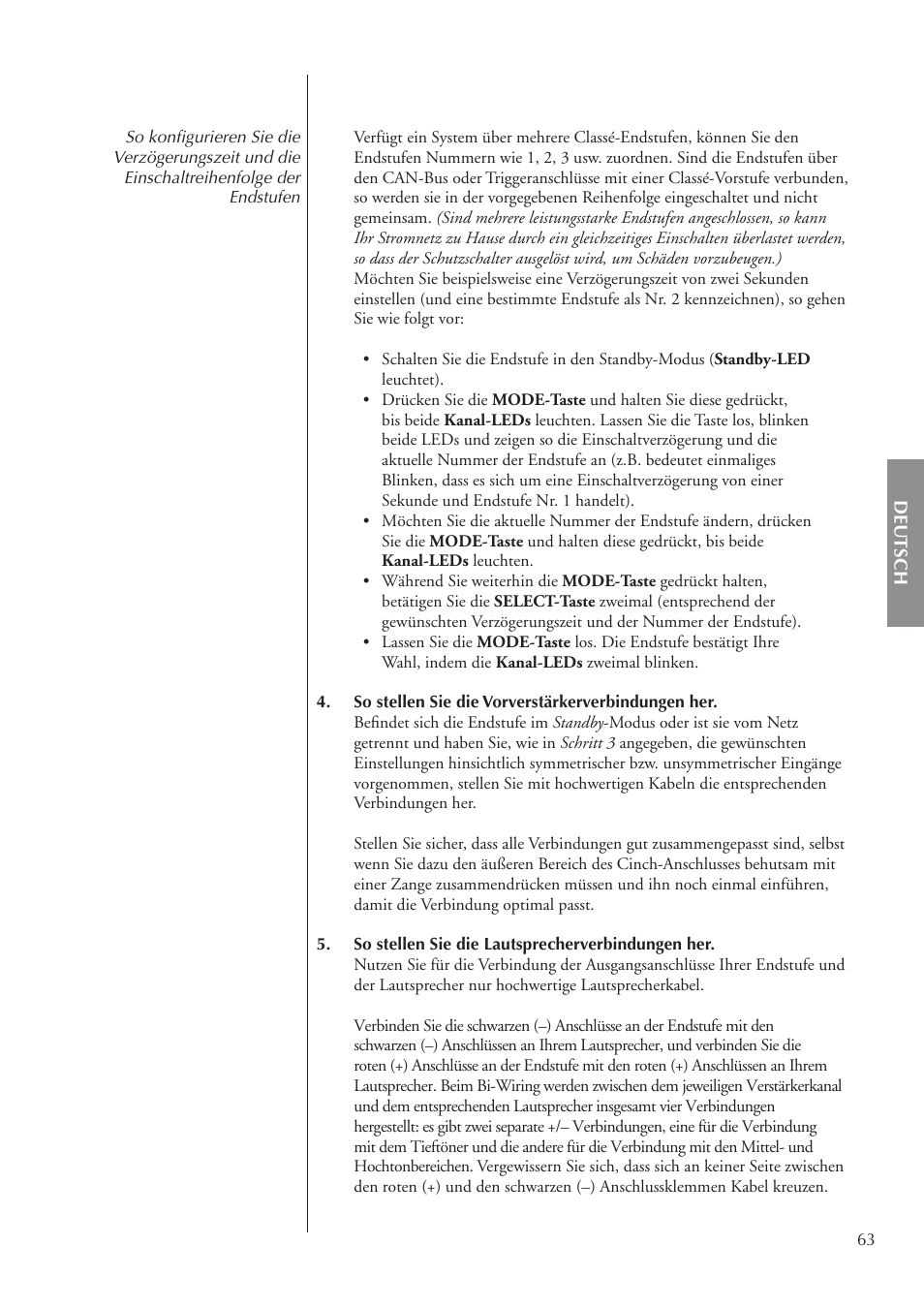Classe Audio CA-5200 User Manual | Page 63 / 136