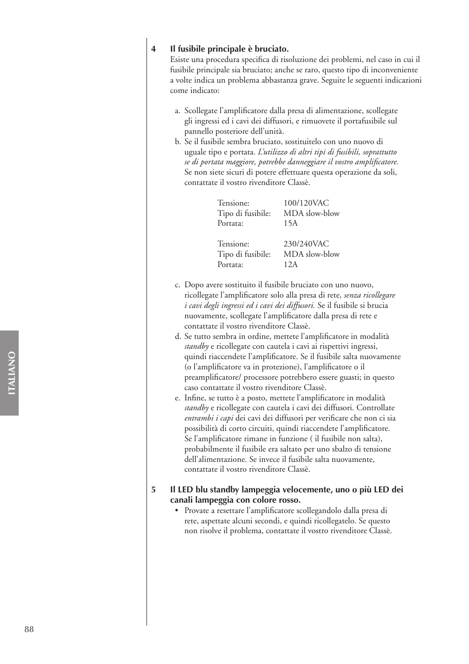 Classe Audio CA-5200 User Manual | Page 88 / 136