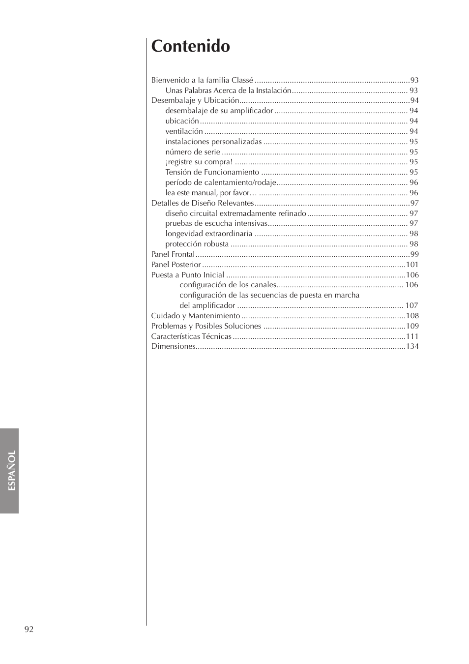 Classe Audio CA-5200 User Manual | Page 92 / 136