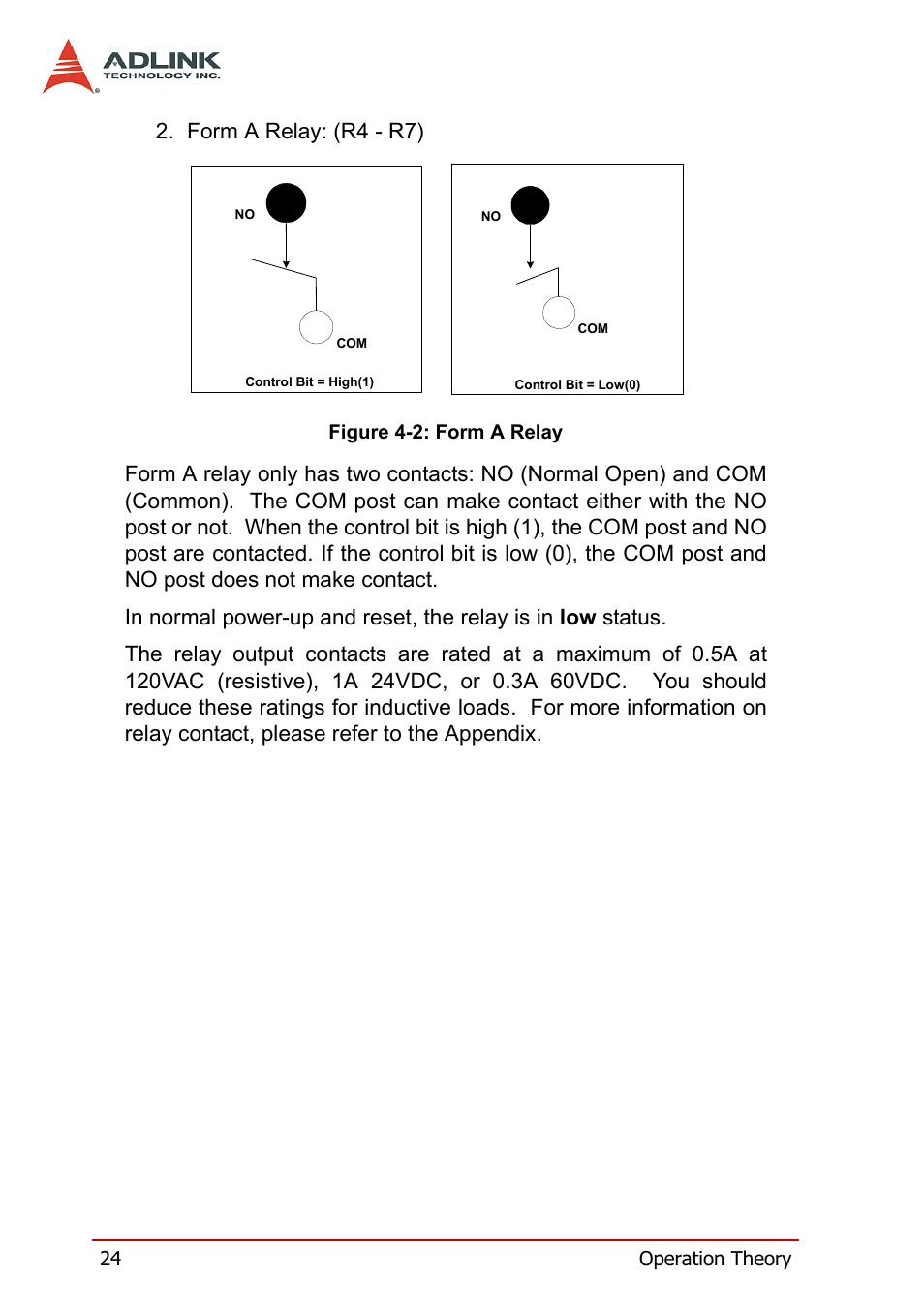 Figure 4-2: form a relay | ADLINK cPCI-7252 User Manual | Page 34 / 54