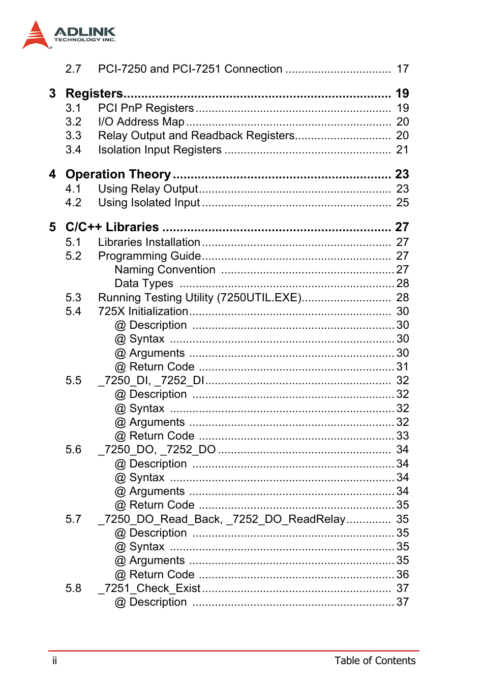 ADLINK cPCI-7252 User Manual | Page 6 / 54