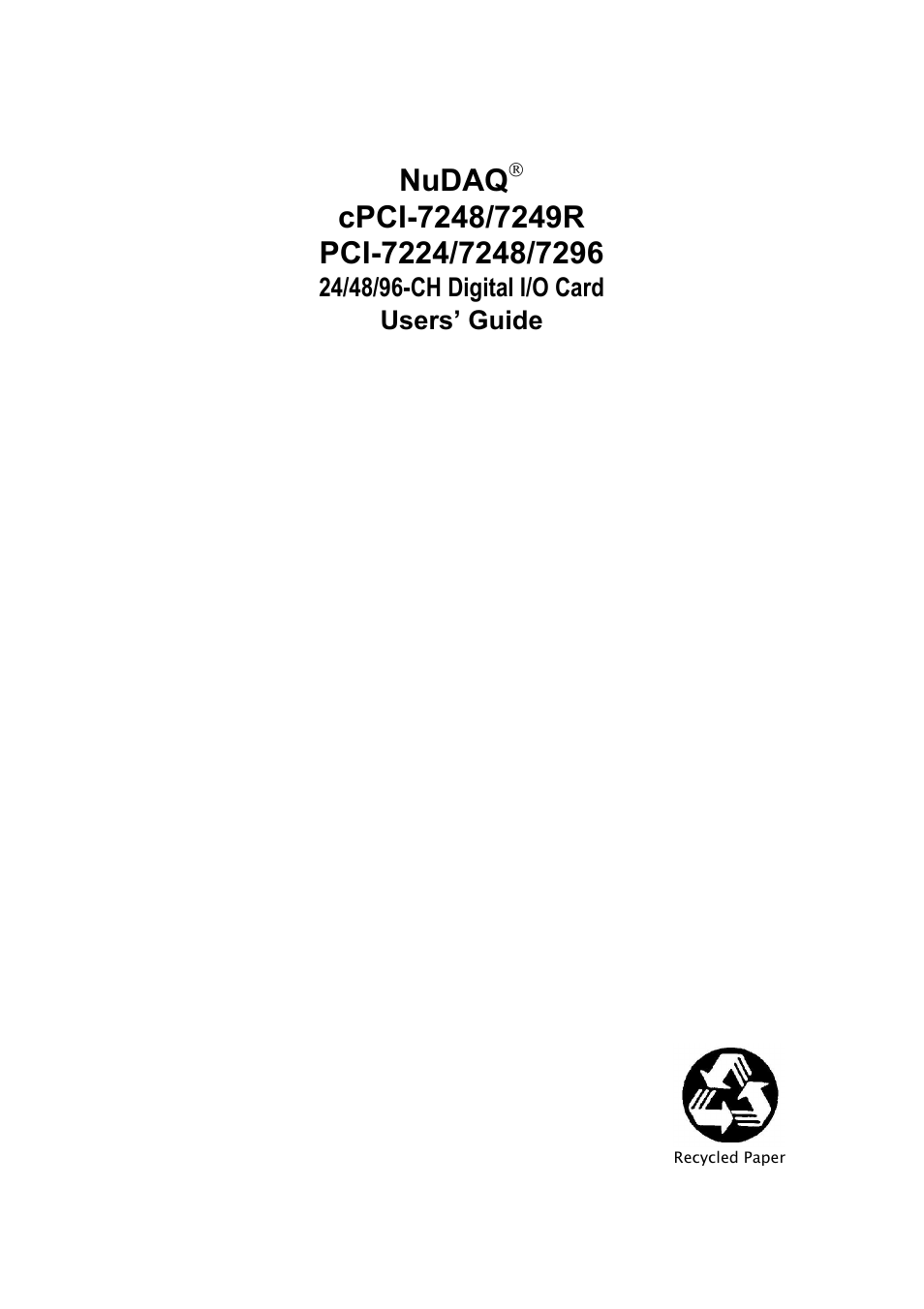 ADLINK cPCI-7249R User Manual | 57 pages