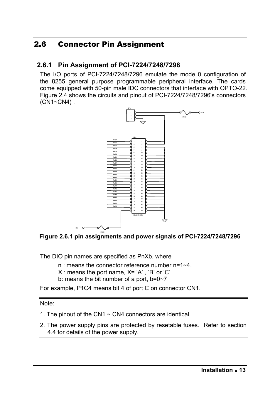 6 connector pin assignment, Installation • 13 | ADLINK cPCI-7249R User Manual | Page 21 / 57