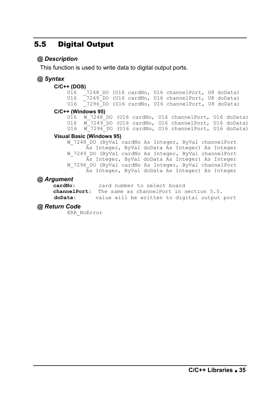 5 digital output | ADLINK cPCI-7249R User Manual | Page 43 / 57