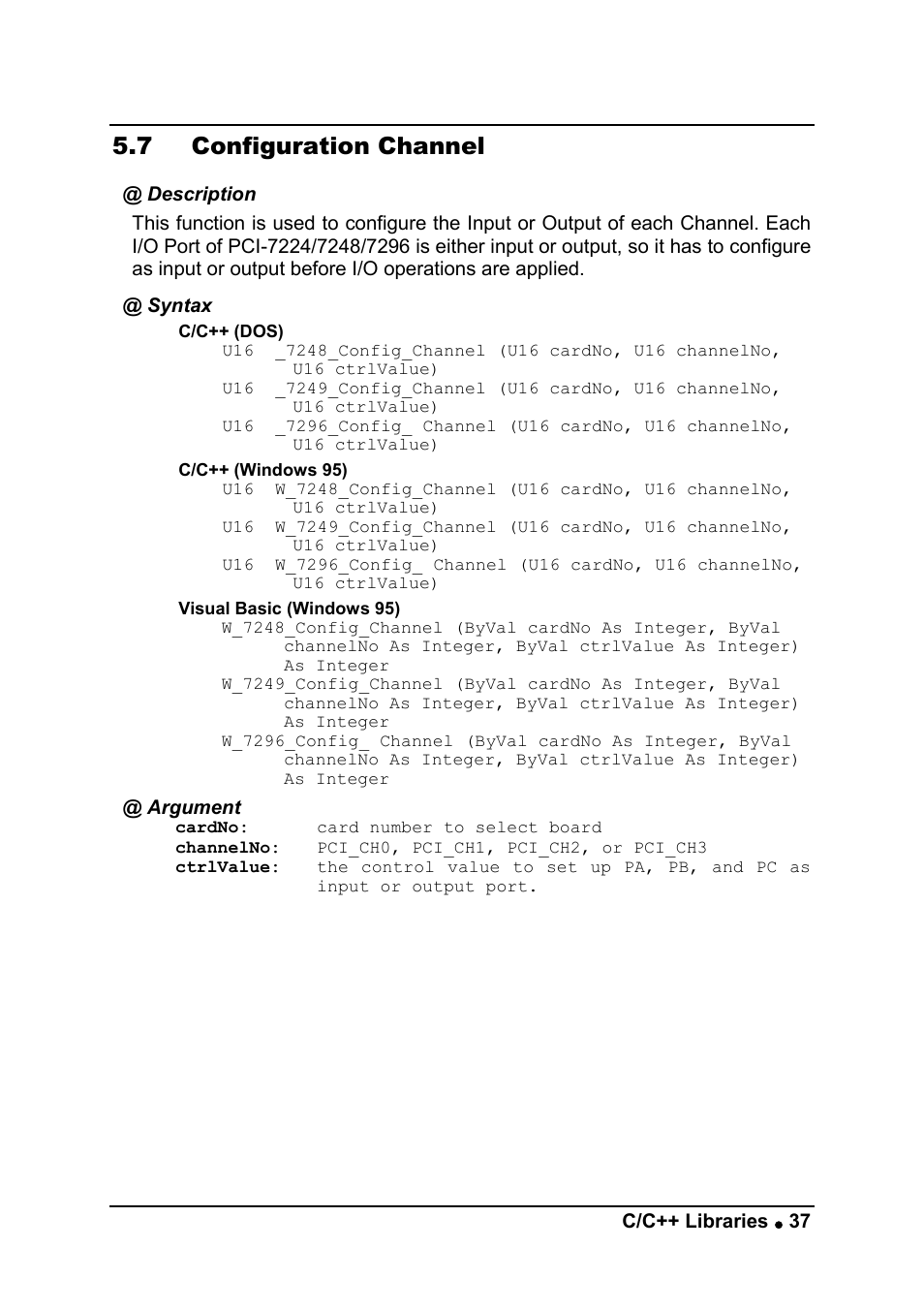 7 configuration channel | ADLINK cPCI-7249R User Manual | Page 45 / 57