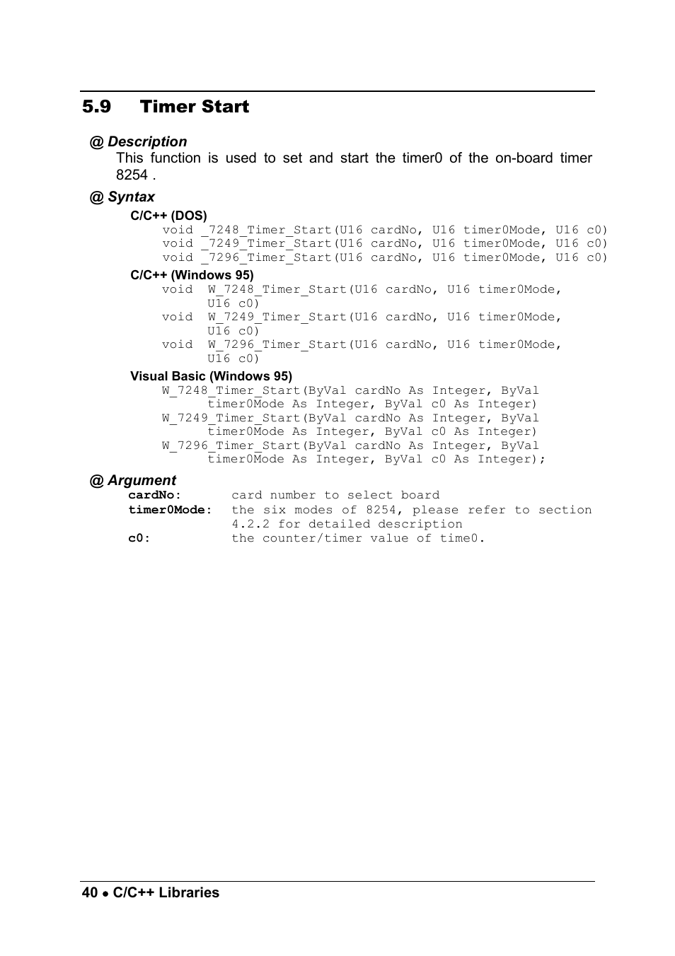 9 timer start | ADLINK cPCI-7249R User Manual | Page 48 / 57