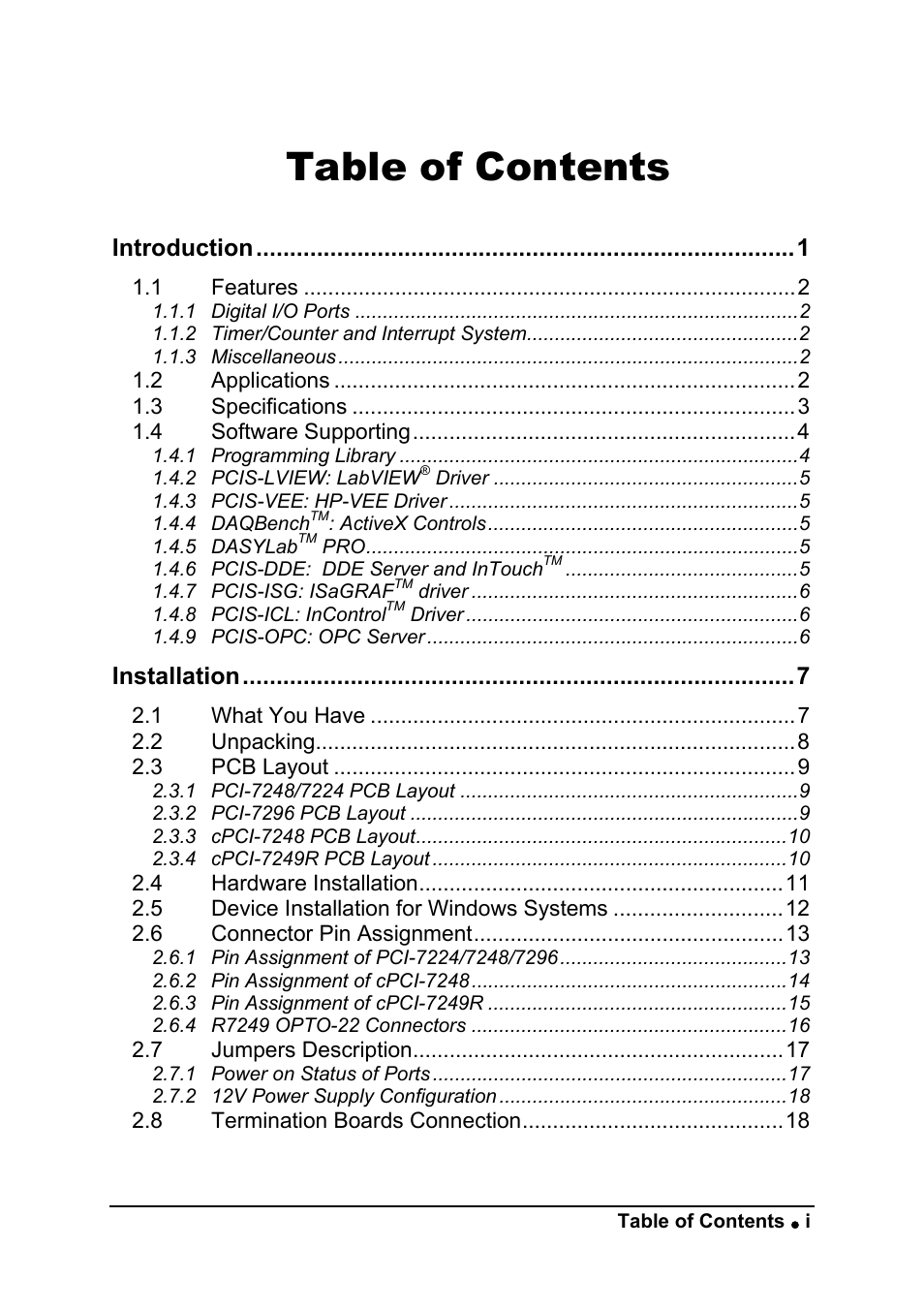 ADLINK cPCI-7249R User Manual | Page 5 / 57