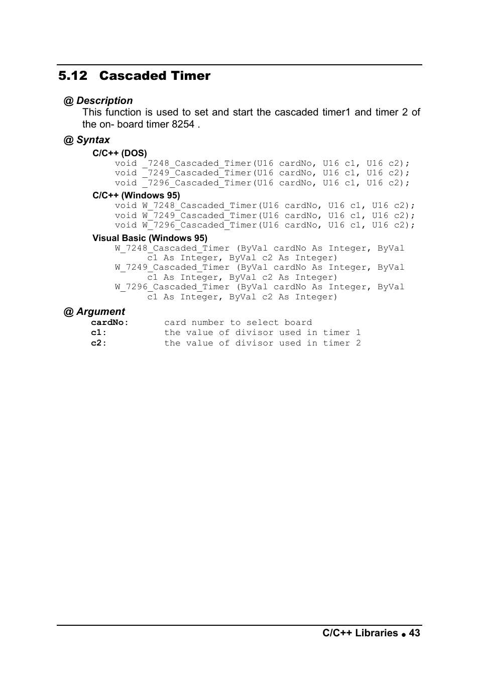 12 cascaded timer | ADLINK cPCI-7249R User Manual | Page 51 / 57