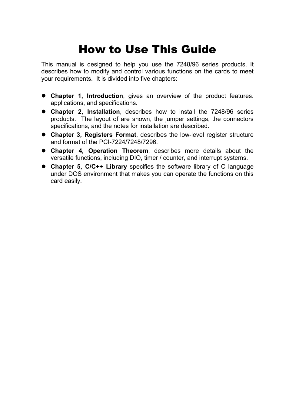 How to use this guide | ADLINK cPCI-7249R User Manual | Page 8 / 57