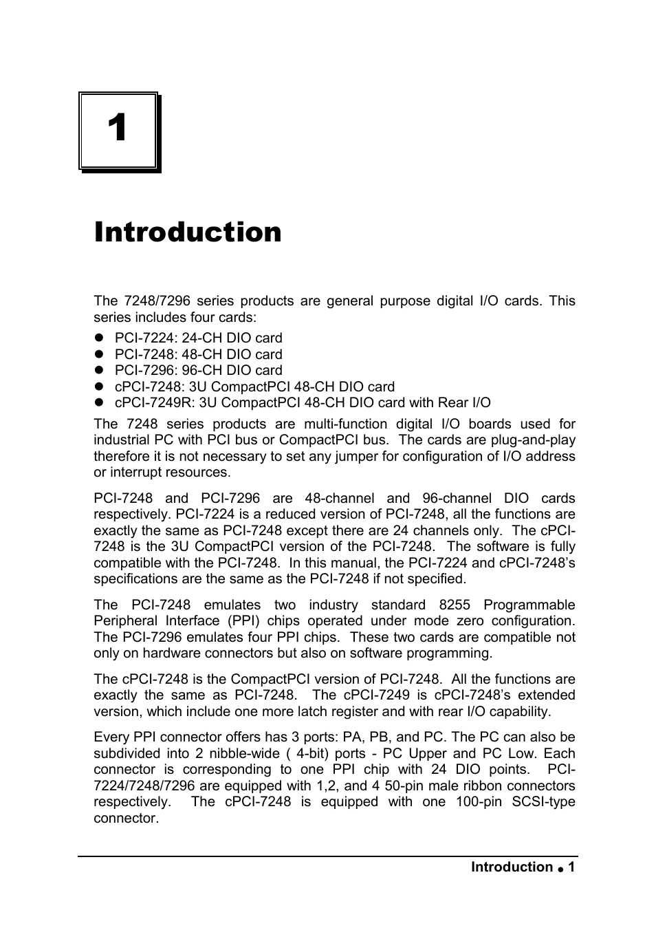 Introduction | ADLINK cPCI-7249R User Manual | Page 9 / 57