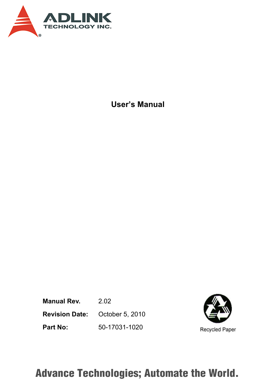 ADLINK PCI-9846 User Manual | 66 pages