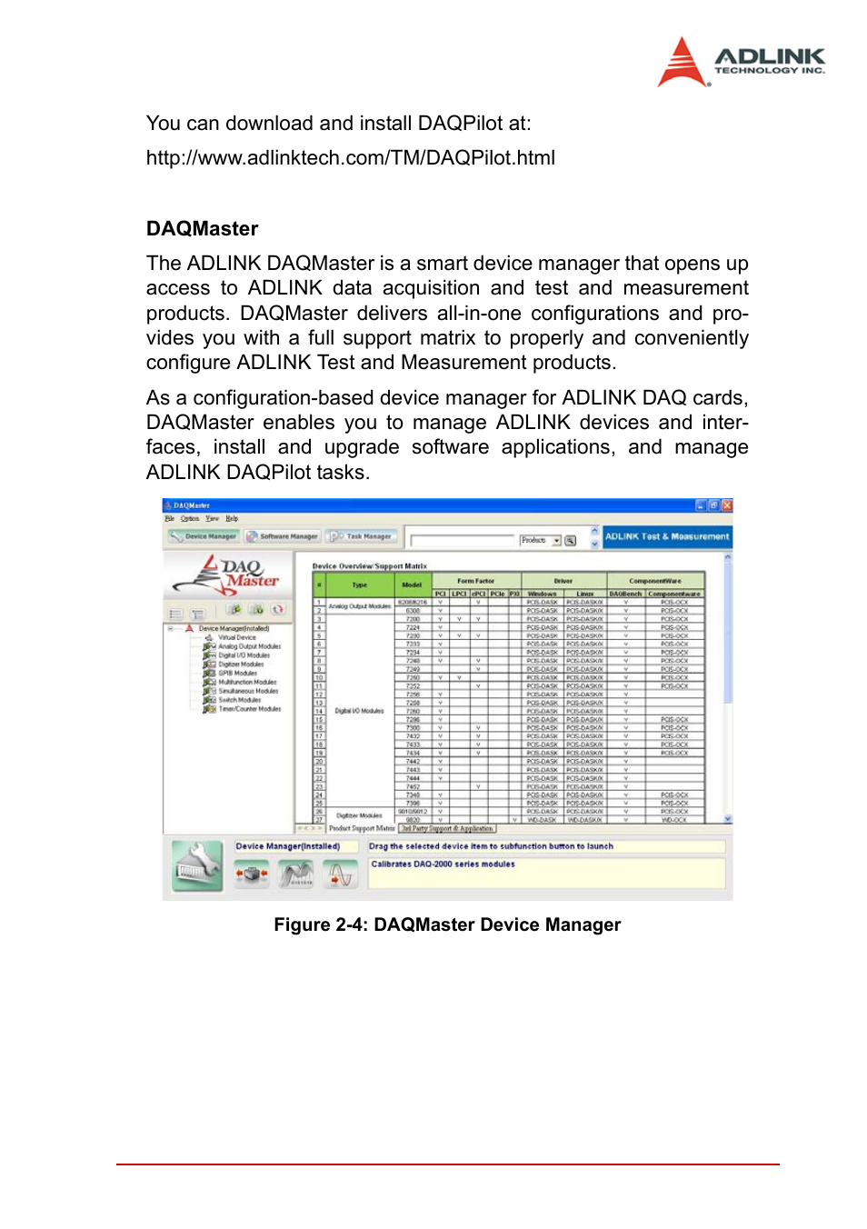 Figure 2-4: daqmaster device manager | ADLINK PCI-9846 User Manual | Page 35 / 66