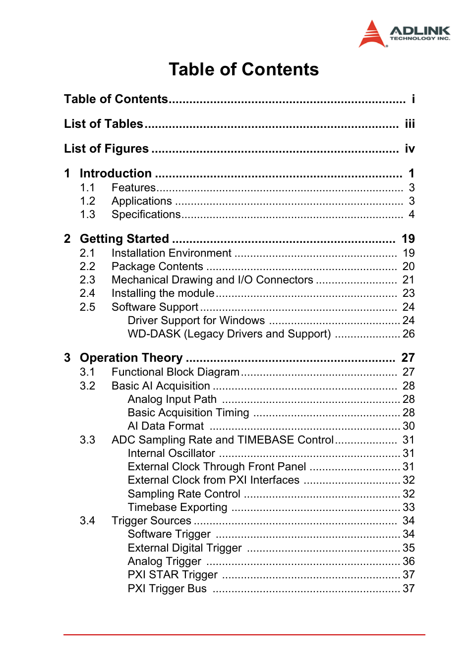 ADLINK PCI-9846 User Manual | Page 5 / 66