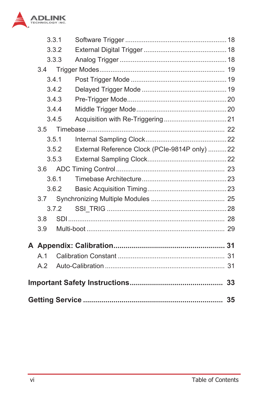 ADLINK PCIe-9814 User Manual | Page 6 / 46
