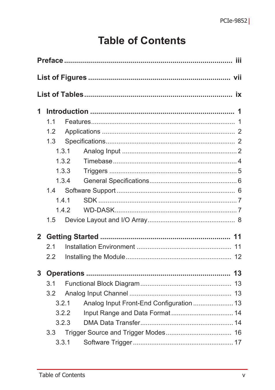 ADLINK PCIe-9852 User Manual | Page 5 / 44