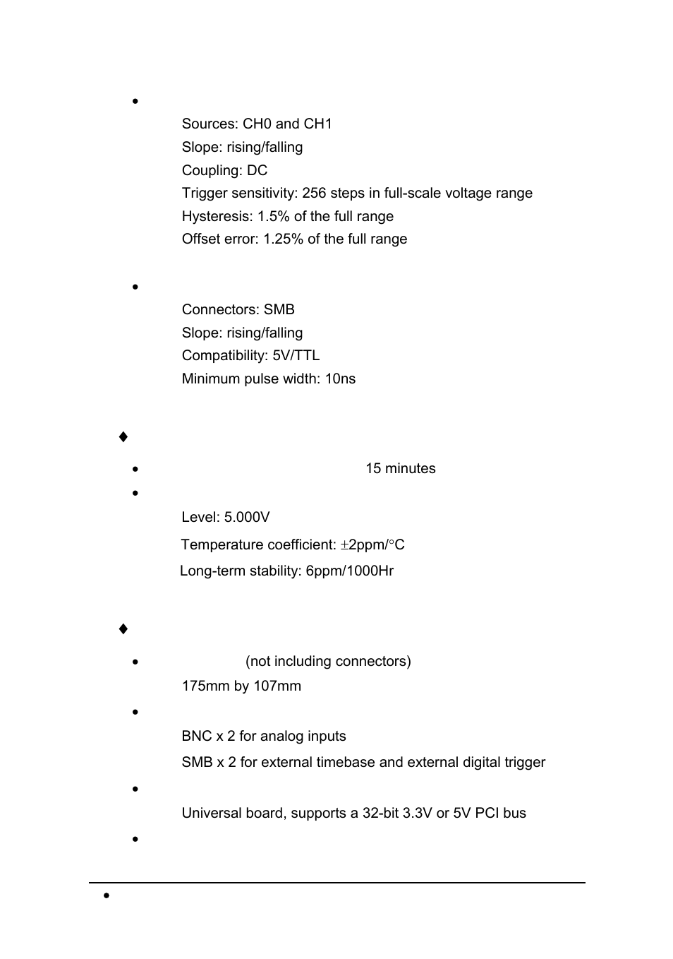Calibration, General specifications | ADLINK PCI-9820 User Manual | Page 16 / 43