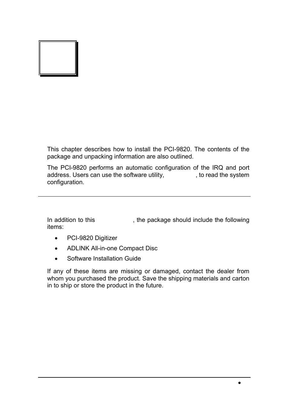 Installation | ADLINK PCI-9820 User Manual | Page 21 / 43