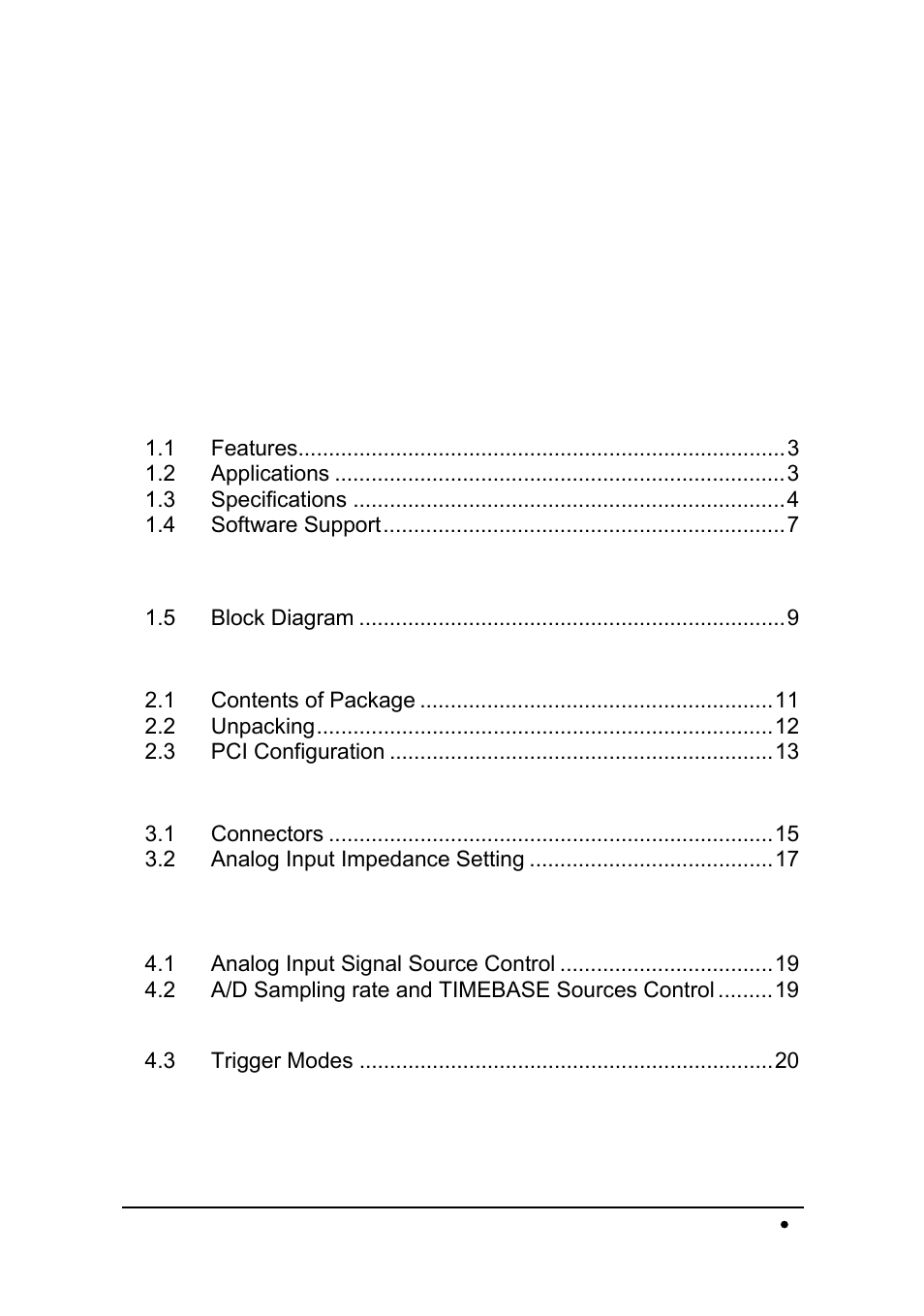 ADLINK PCI-9820 User Manual | Page 5 / 43