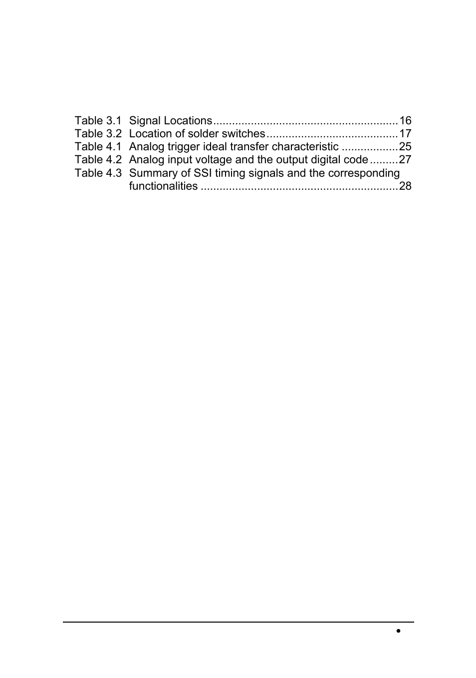 Tables | ADLINK PCI-9820 User Manual | Page 7 / 43