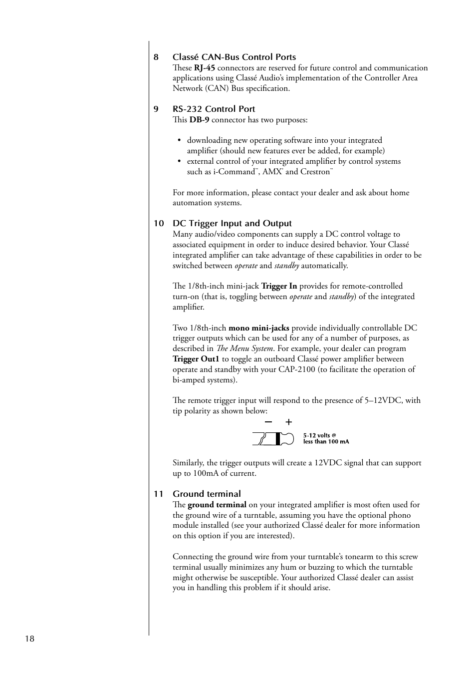 Classe Audio CAP-2100 User Manual | Page 18 / 46