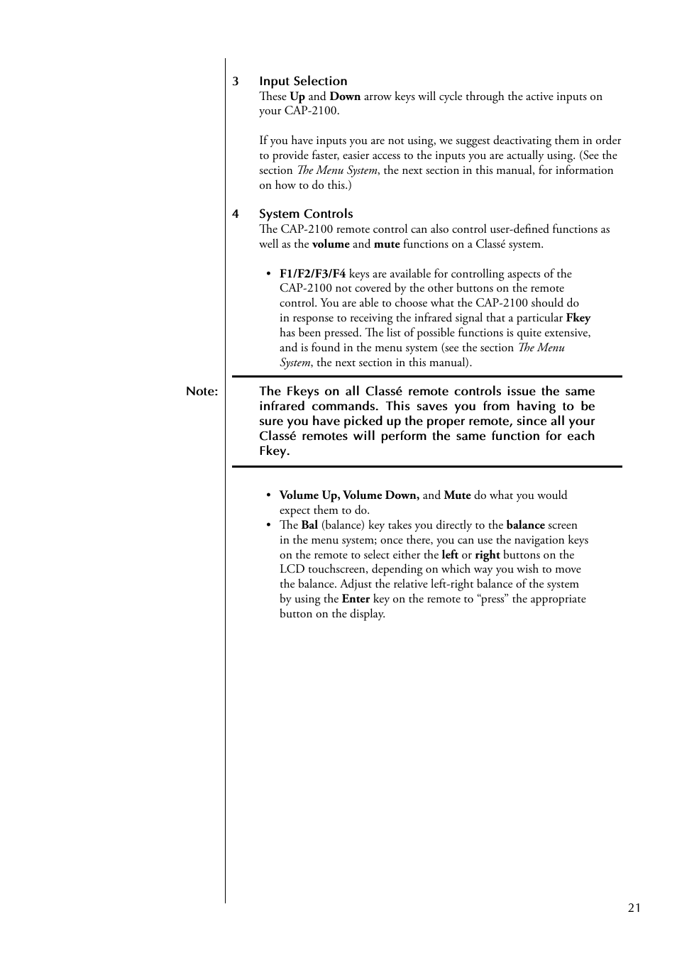Classe Audio CAP-2100 User Manual | Page 21 / 46
