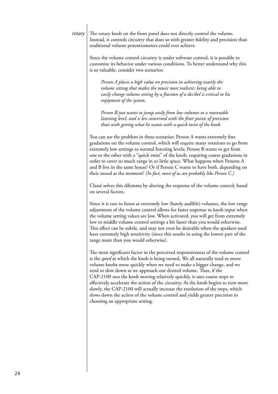 Classe Audio CAP-2100 User Manual | Page 24 / 46