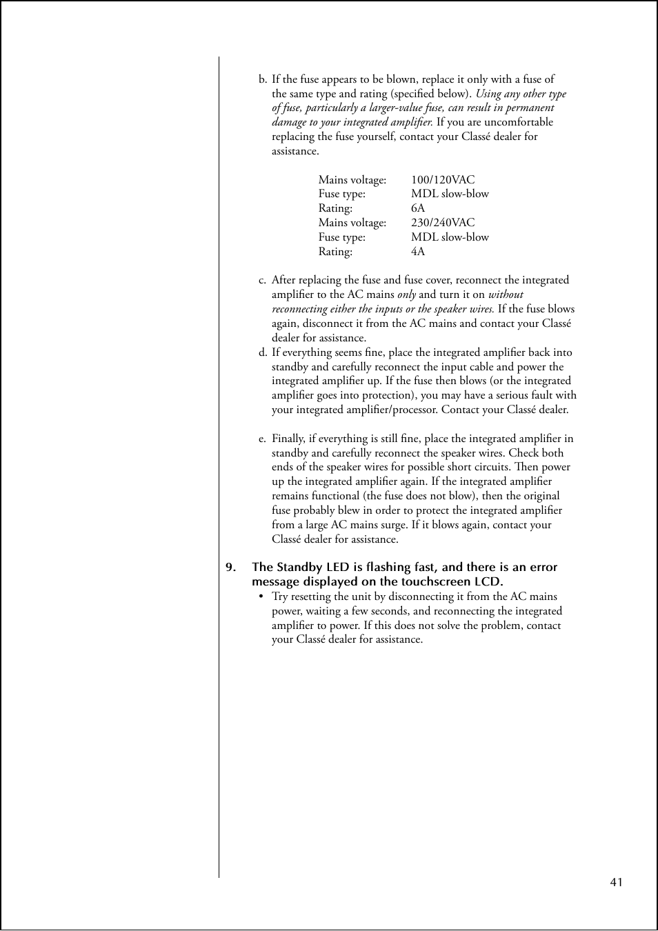 Classe Audio CAP-2100 User Manual | Page 41 / 46