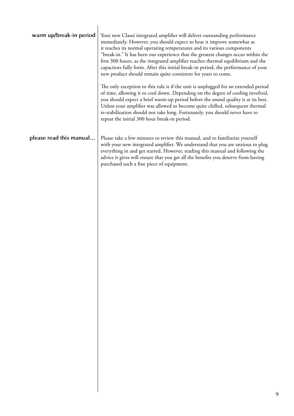 Classe Audio CAP-2100 User Manual | Page 9 / 46