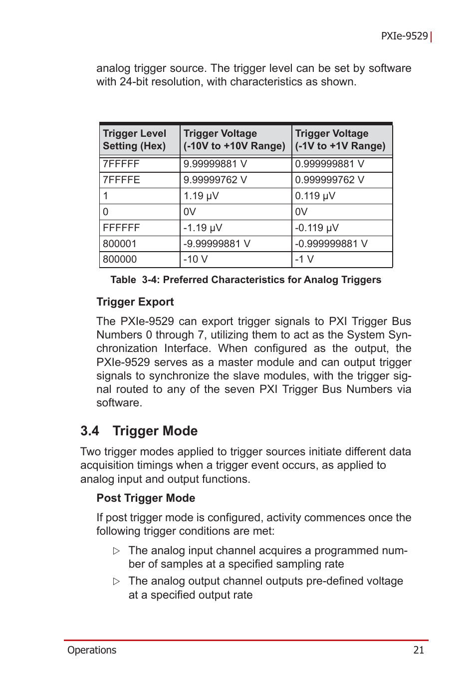 4 trigger mode, Trigger mode | ADLINK PXIe-9529 User Manual | Page 31 / 42