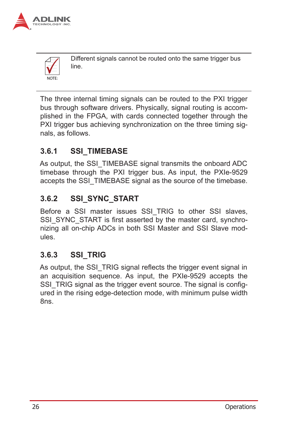 1 ssi_timebase, 2 ssi_sync_start, 3 ssi_trig | Ssi_timebase, Ssi_sync_start, Ssi_trig | ADLINK PXIe-9529 User Manual | Page 36 / 42