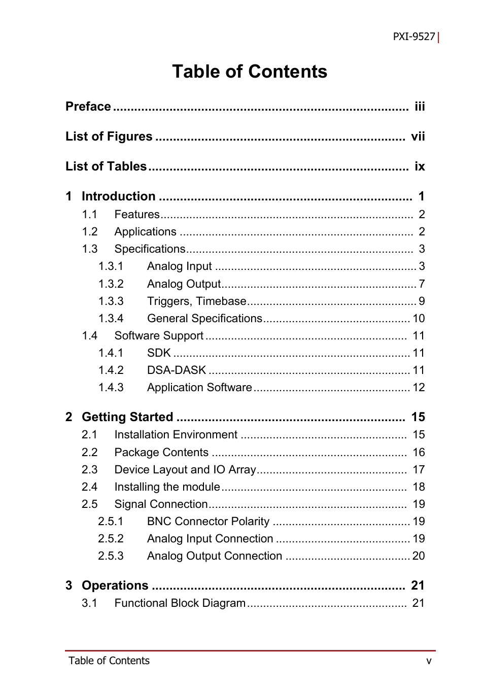 ADLINK PXI-9527 User Manual | Page 5 / 54