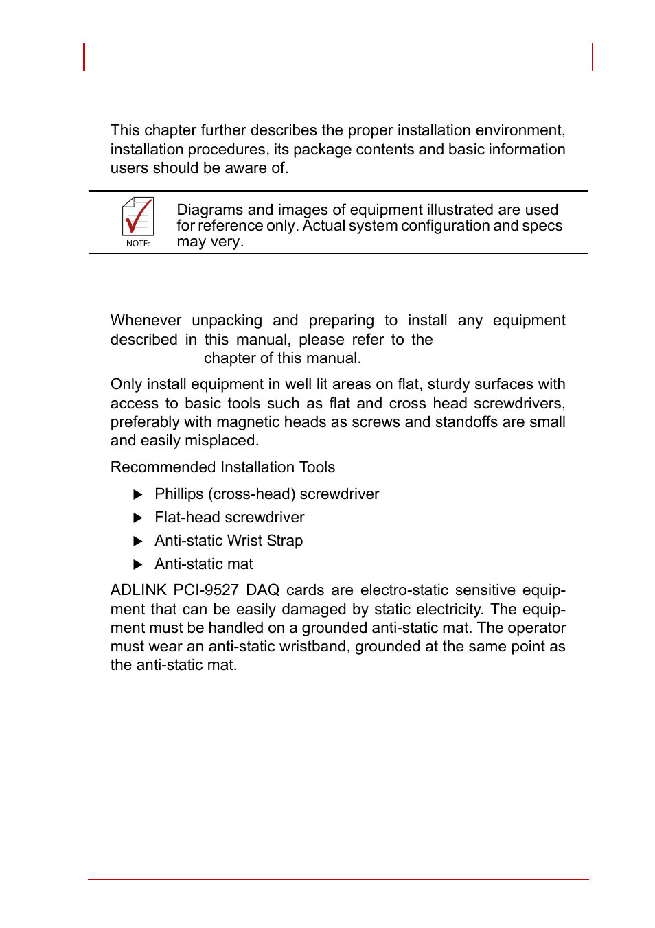 2 getting started, 1 installation environment, Installation environment | 2getting started | ADLINK PCI-9527 User Manual | Page 25 / 56