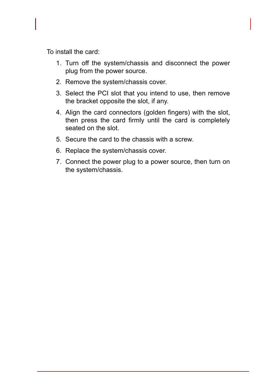 4 installing the module, Installing the module | ADLINK PCI-9527 User Manual | Page 29 / 56