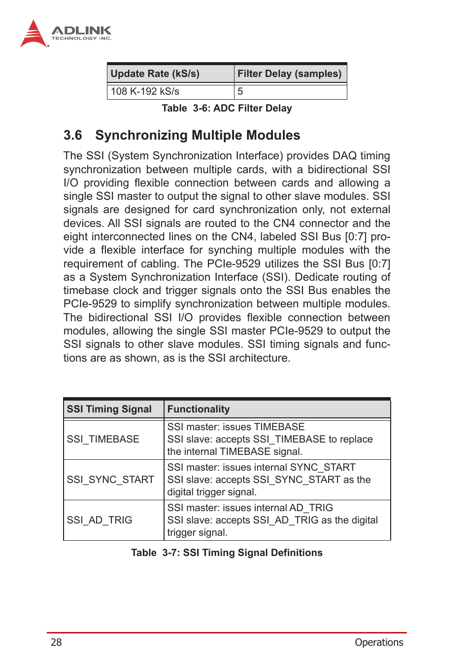 6 synchronizing multiple modules, Synchronizing multiple modules | ADLINK PCIe-9529 User Manual | Page 38 / 46