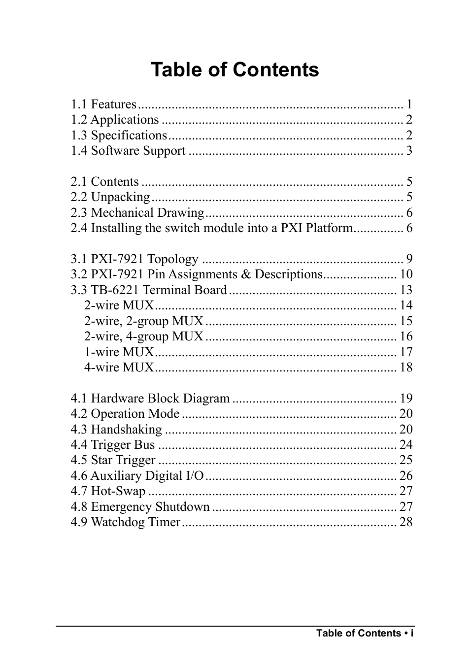 ADLINK PXI-7921 User Manual | Page 5 / 37