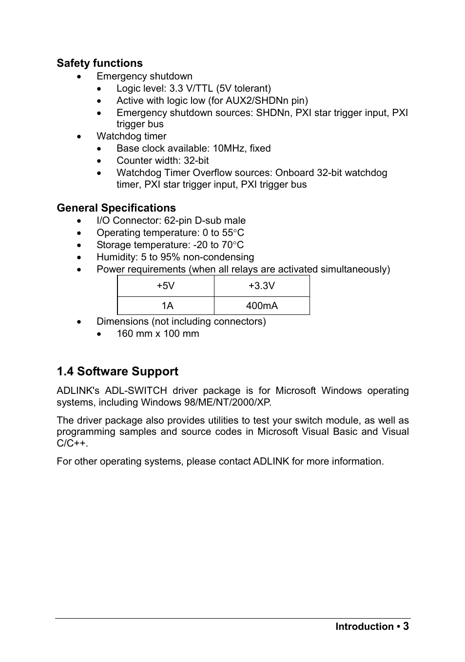 4 software support | ADLINK PXI-7921 User Manual | Page 9 / 37