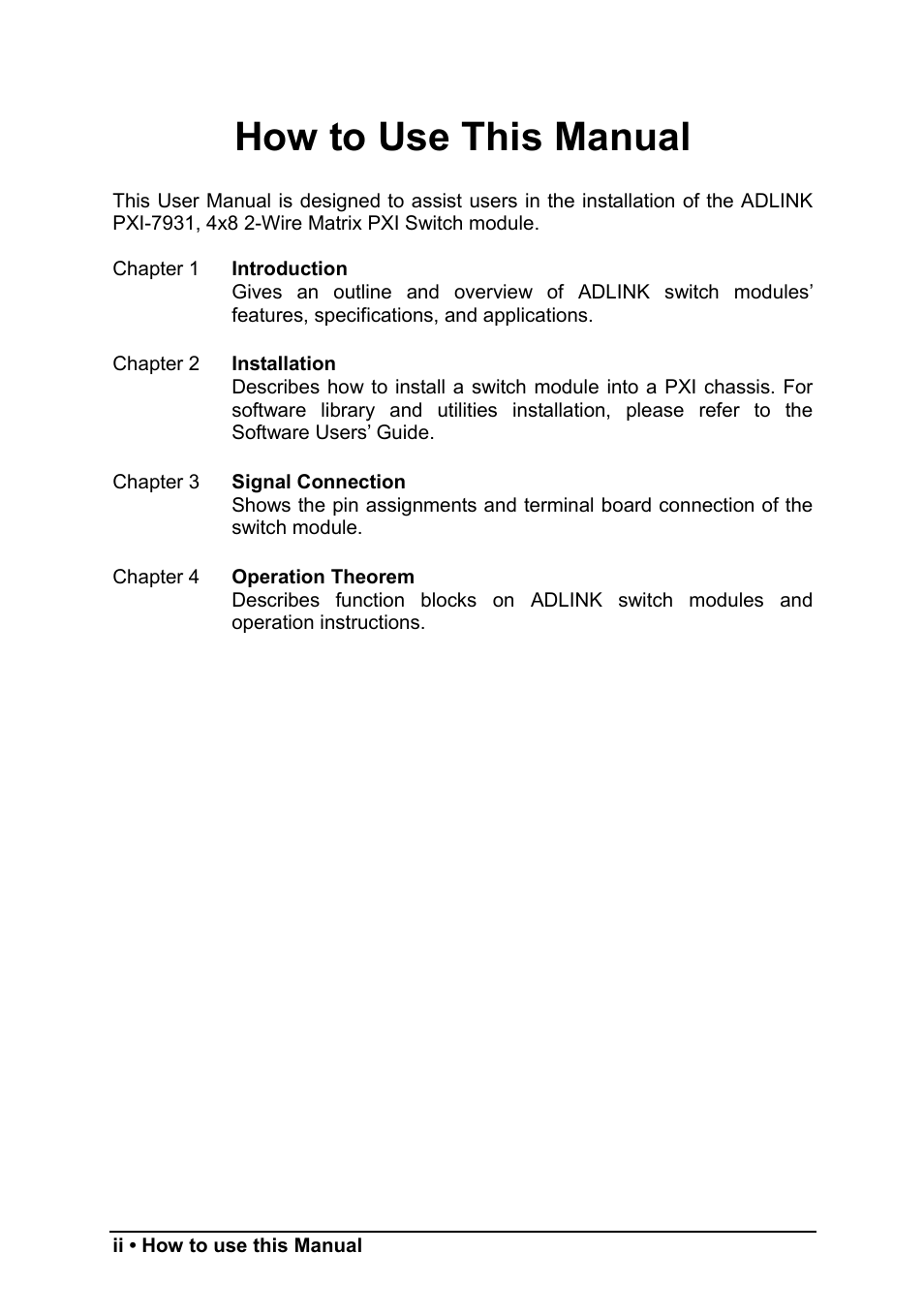 How to use this manual | ADLINK PXI-7931 User Manual | Page 6 / 39