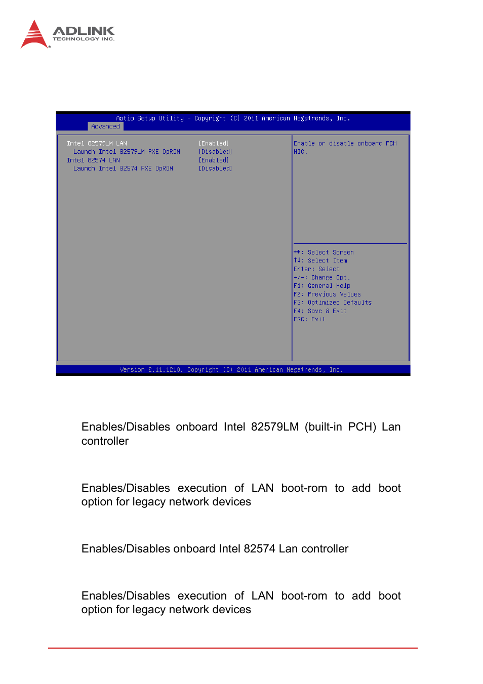 A.2.3 onboard device configuration, A.2.3, Onboard device configuration | ADLINK EOS-4000 User Manual | Page 60 / 80