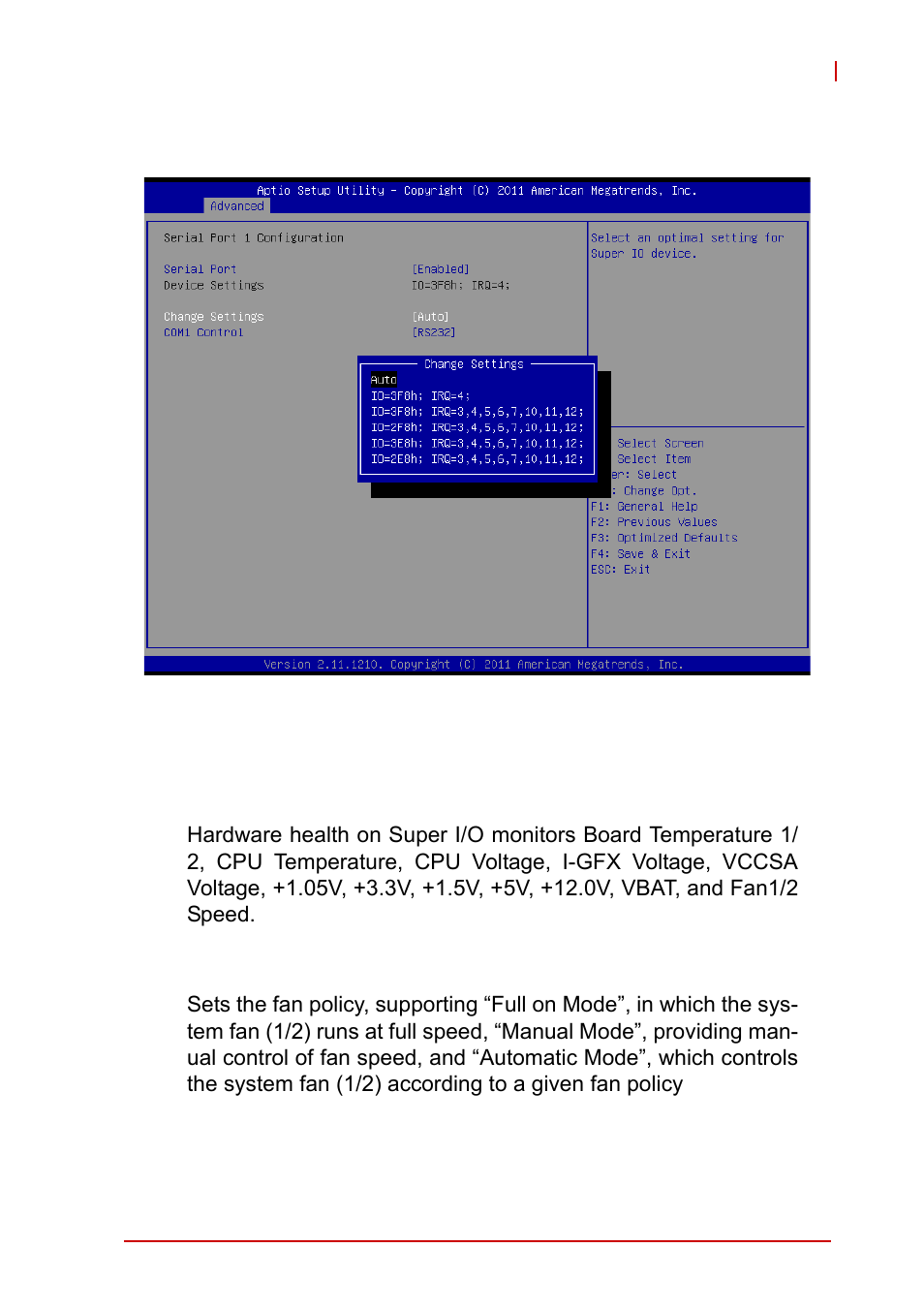 A.2.10 hardware monitor, A.2.10, Hardware monitor | ADLINK EOS-4000 User Manual | Page 67 / 80