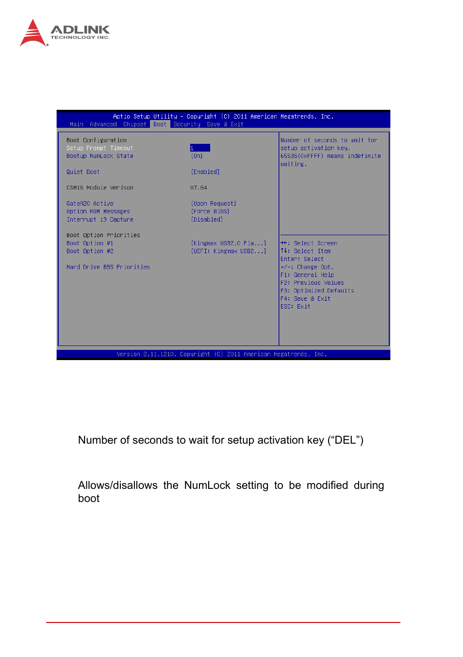 A.4 boot, A.4.1 boot configuration, Boot | A.4.1, Boot configuration | ADLINK EOS-4000 User Manual | Page 72 / 80